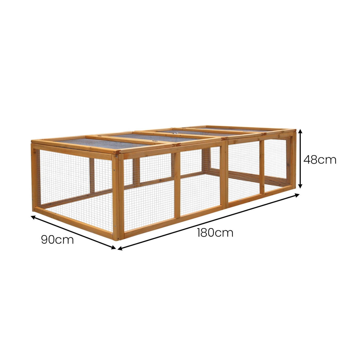 Furtastic Rectangular Wooden Chicken Coop & Rabbit Hutch V240-WCC-JOY-001-REC