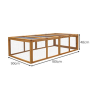 Furtastic Rectangular Wooden Chicken Coop & Rabbit Hutch V240-WCC-JOY-001-REC
