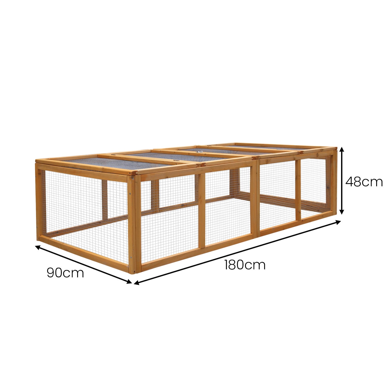Furtastic Rectangular Wooden Chicken Coop & Rabbit Hutch V240-WCC-JOY-001-REC