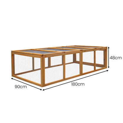Furtastic Rectangular Wooden Chicken Coop & Rabbit Hutch V240-WCC-JOY-001-REC