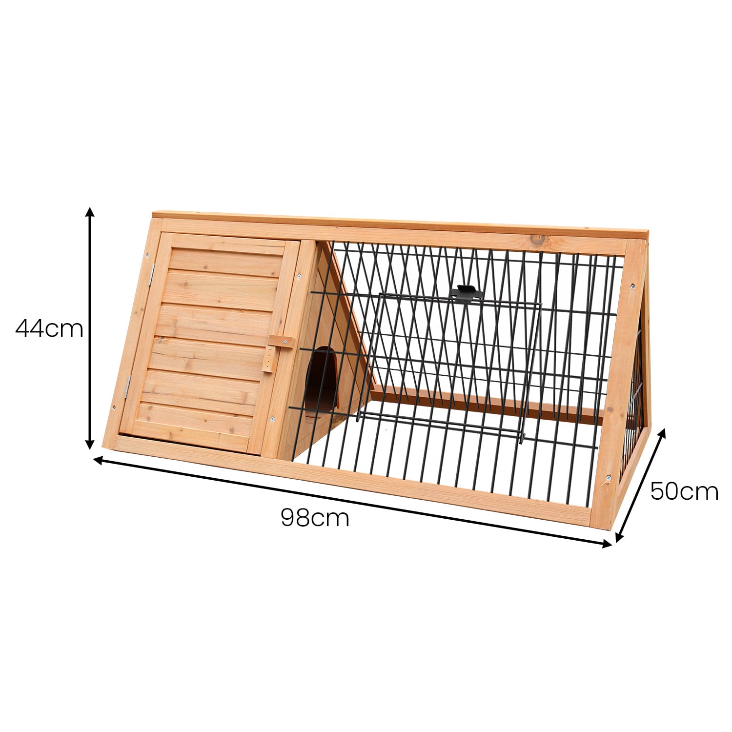 Furtastic Triangle Wooden Rabbit Hutch V240-WCC-JOY-002-TRI