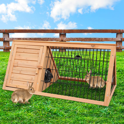 Furtastic Triangle Wooden Rabbit Hutch V240-WCC-JOY-002-TRI