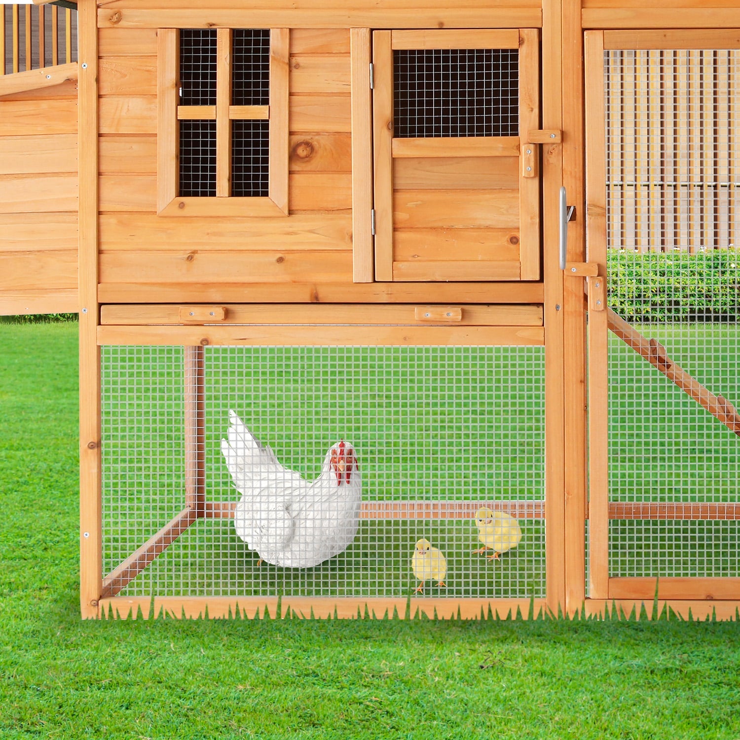 Furtastic Large Chicken Coop & Rabbit Hutch With Ramp V240-WCC-JOY-003-LHR