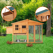 Furtastic Large Chicken Coop & Rabbit Hutch With Ramp V240-WCC-JOY-003-LHR