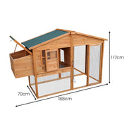 Furtastic Large Chicken Coop & Rabbit Hutch With Ramp V240-WCC-JOY-003-LHR