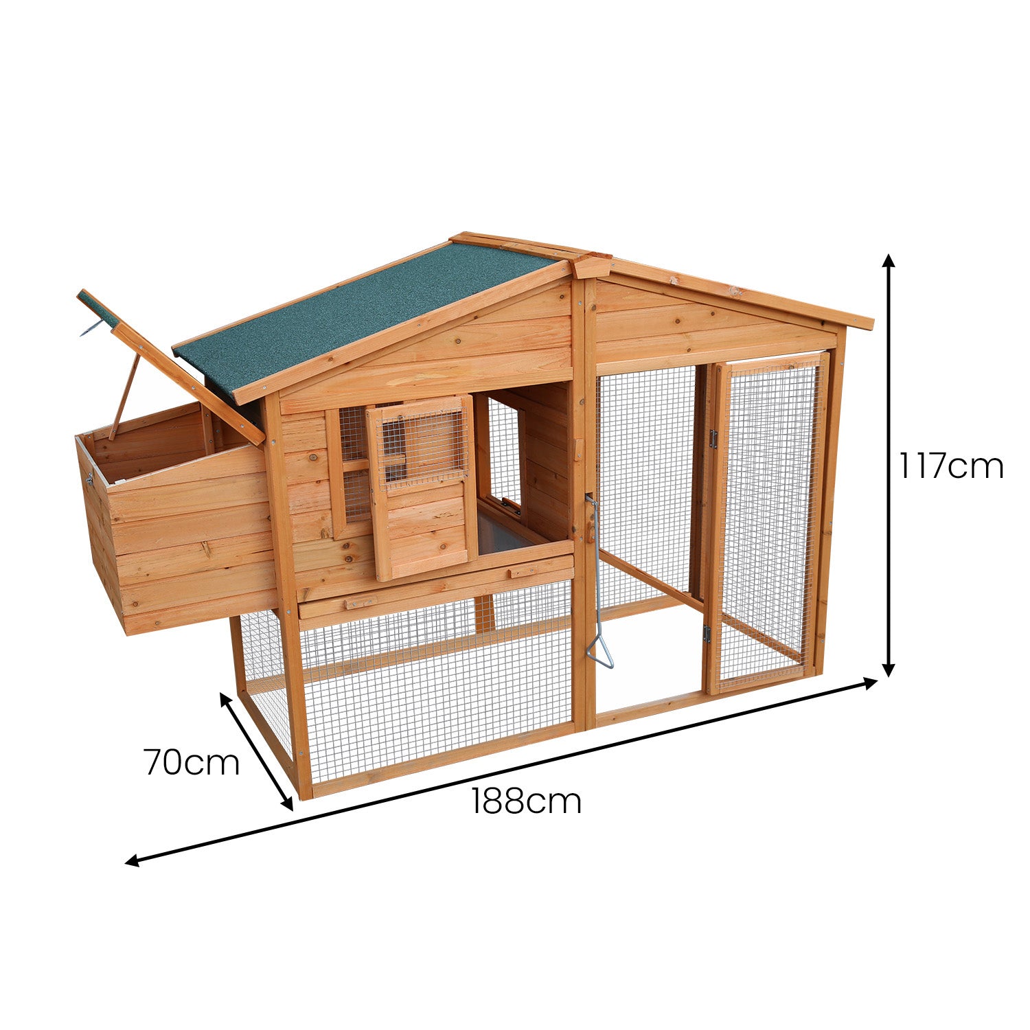 Furtastic Large Chicken Coop & Rabbit Hutch With Ramp V240-WCC-JOY-003-LHR