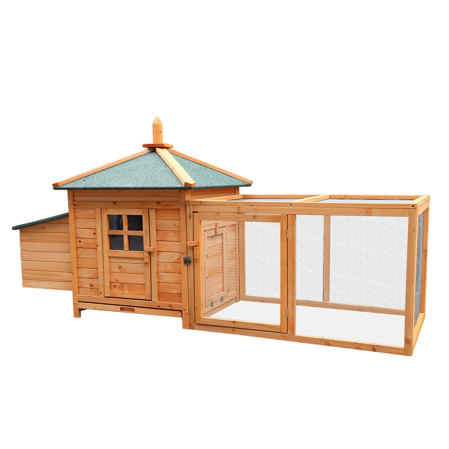 Furtastic Large Wooden Chicken Coop Rabbit Hutch Nesting Box Fir Wood V240-WCC-JOY-004-LHN