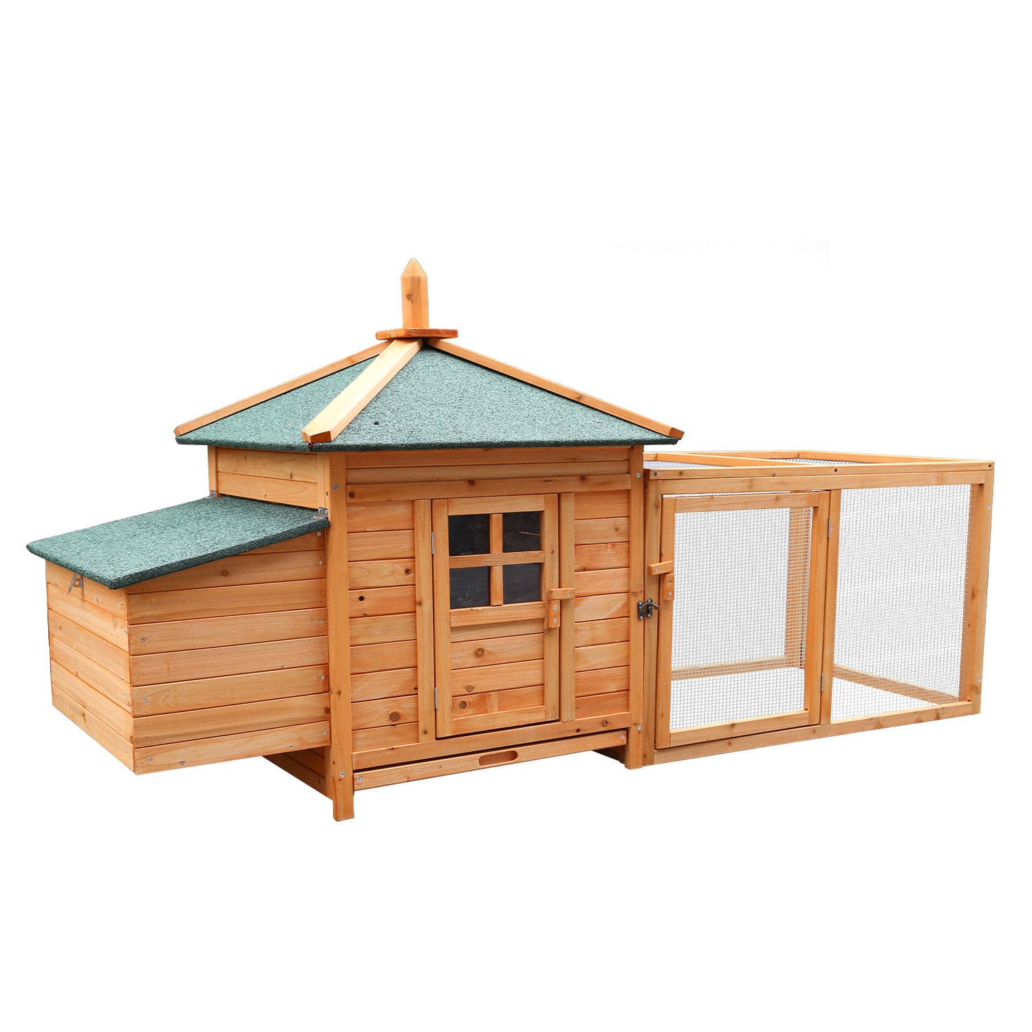 Furtastic Large Wooden Chicken Coop Rabbit Hutch Nesting Box Fir Wood V240-WCC-JOY-004-LHN