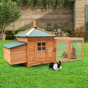 Furtastic Large Wooden Chicken Coop Rabbit Hutch Nesting Box Fir Wood V240-WCC-JOY-004-LHN
