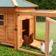 Furtastic Large Wooden Chicken Coop Rabbit Hutch Nesting Box Fir Wood V240-WCC-JOY-004-LHN
