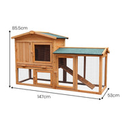 Furtastic Large Wooden Chicken Coop & Rabbit Hutch With Ramp V240-WCC-JOY-005-LHR