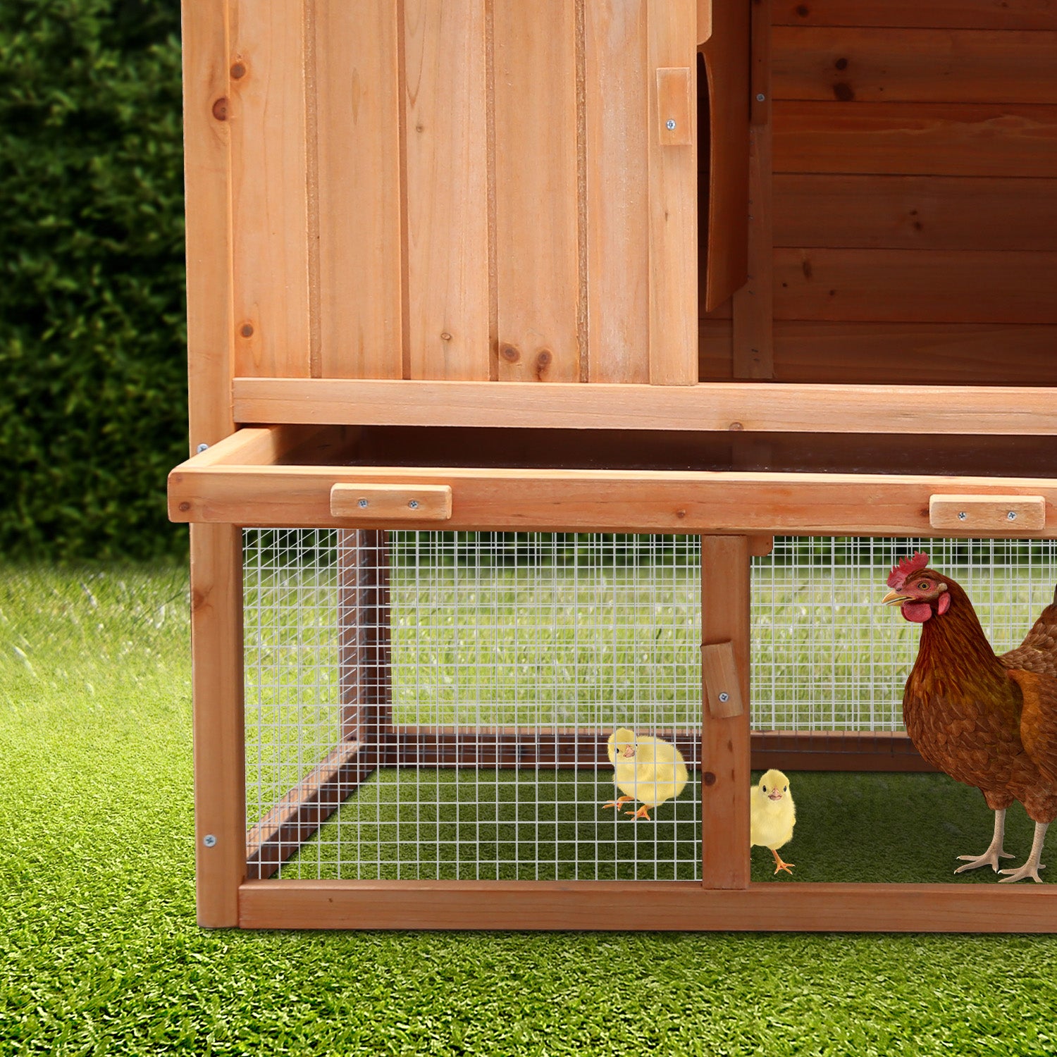 Furtastic Large Wooden Chicken Coop & Rabbit Hutch With Ramp V240-WCC-JOY-005-LHR