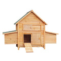 Furtastic Wooden Chicken Coop & Rabbit Hutch With Ramp Nesting Boxes V240-WCC-JOY-008-HBR