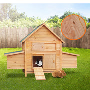 Furtastic Wooden Chicken Coop & Rabbit Hutch With Ramp Nesting Boxes V240-WCC-JOY-008-HBR