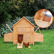 Furtastic Wooden Chicken Coop & Rabbit Hutch With Ramp Nesting Boxes V240-WCC-JOY-008-HBR
