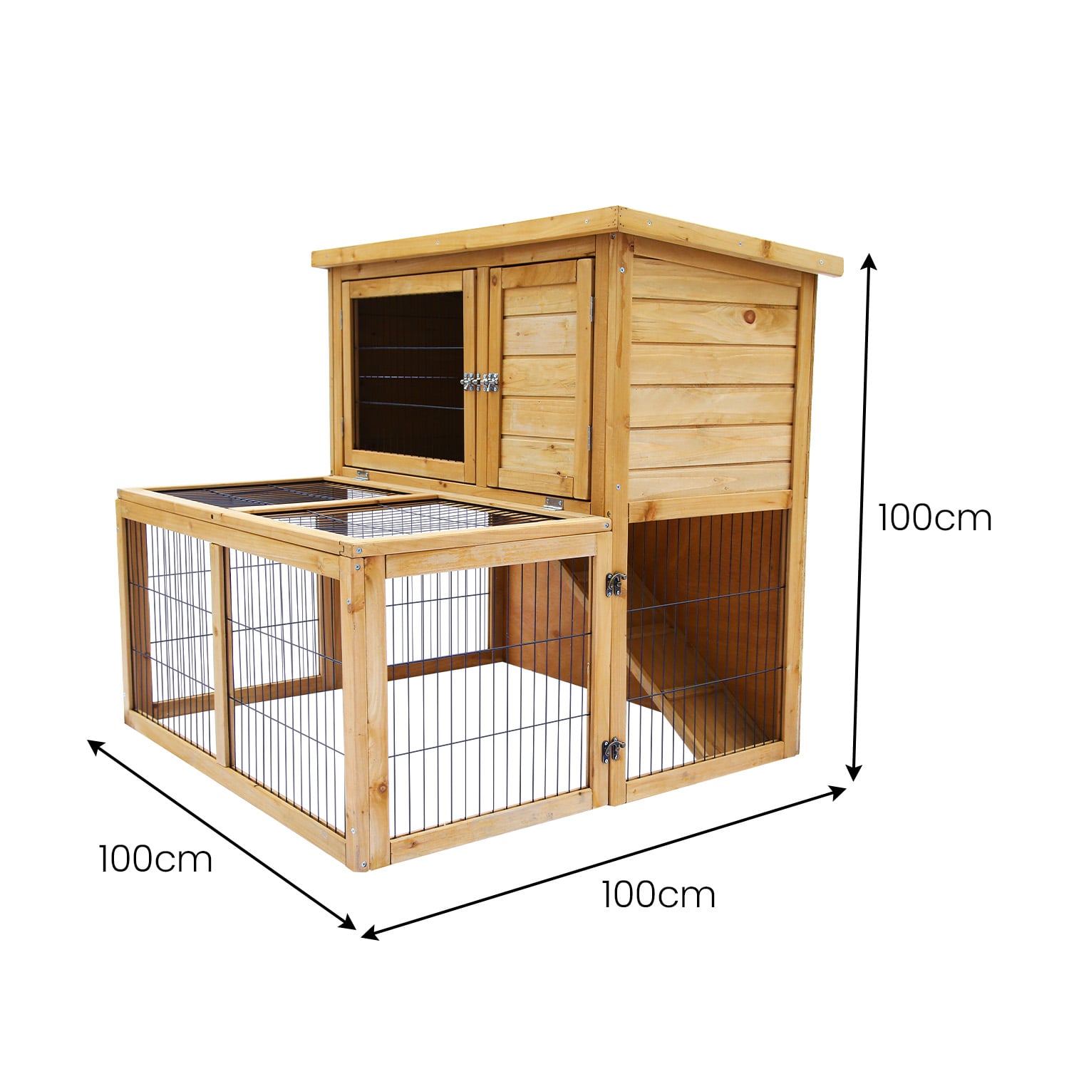 Furtastic 2-Storey Chicken Coop & Rabbit Hutch With Large Run V240-WCC-JOY-009-CSR