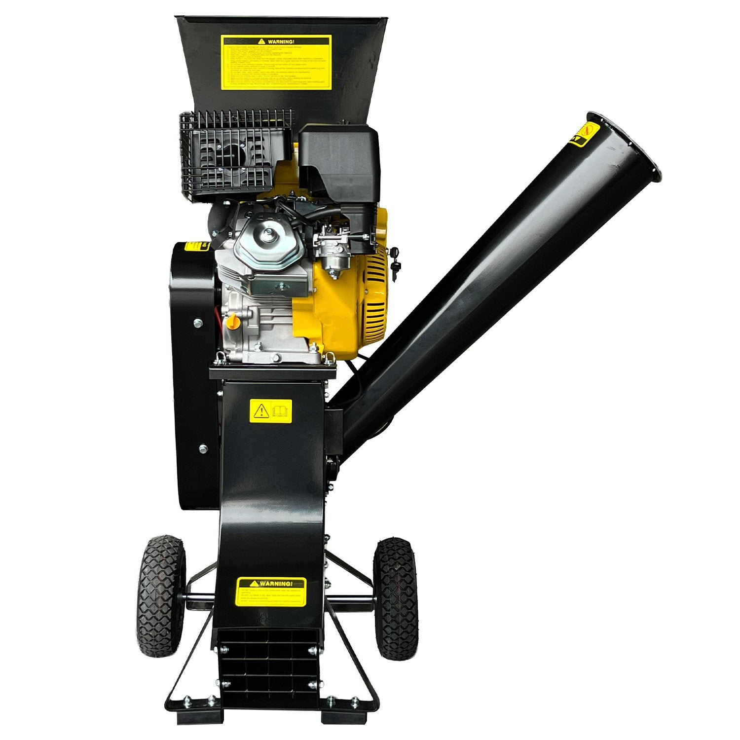 Ducar 89mm Key Electric Start Wood Chipper 420cc 15hp 4-stroke Engine Unleaded Petrol Garden Shredder Mulcher V240-WCP-601C-YLBK