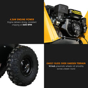 Ducar 70p 3600 Rpm Yellow Black Wood Chipper Shredder Mulcher Grinder Recoil & Electrical Starting System V240-WCP-70P-YLBK