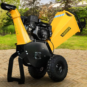 Ducar 70p 3600 Rpm Yellow Black Wood Chipper Shredder Mulcher Grinder Recoil & Electrical Starting System V240-WCP-70P-YLBK