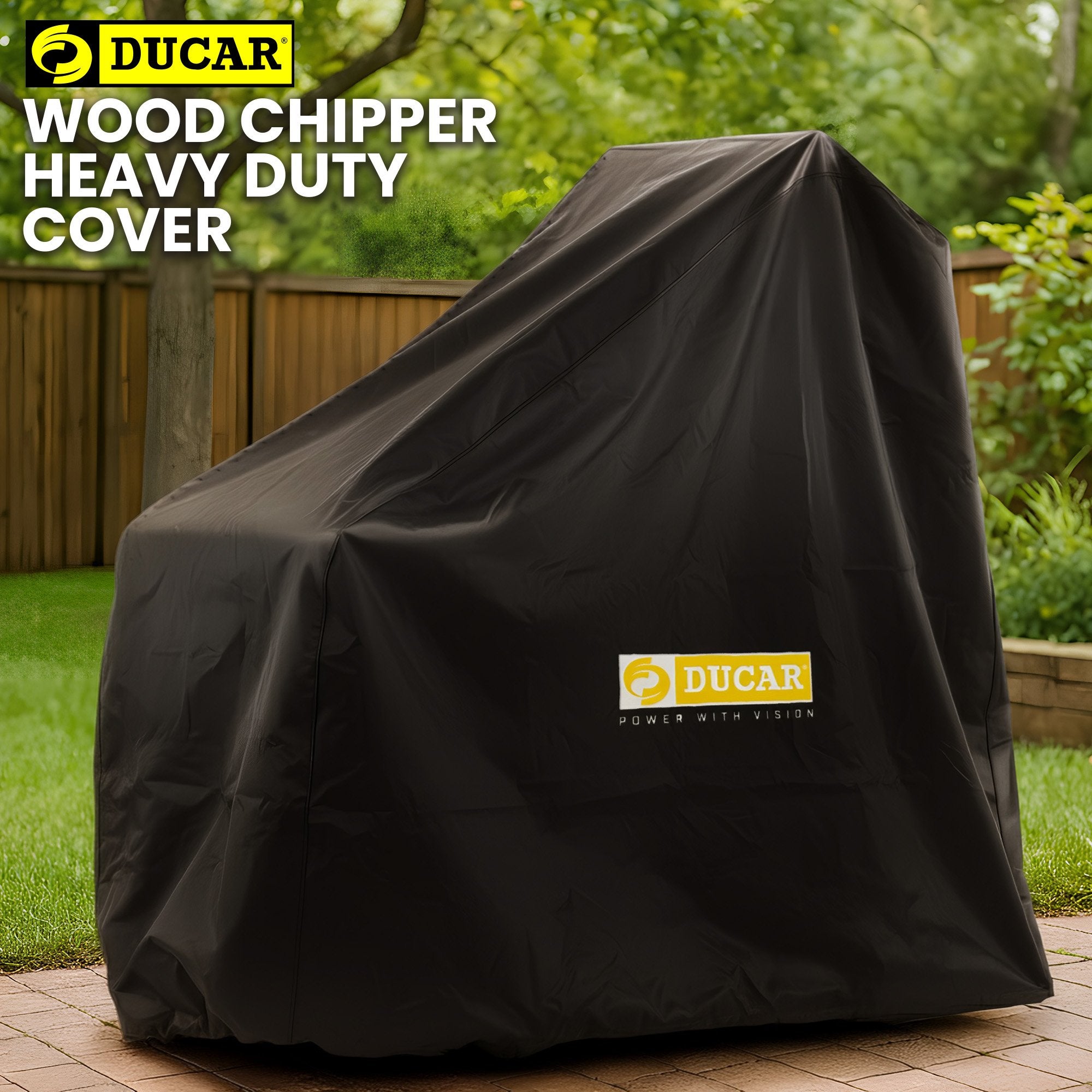 Ducar Wood Chipper Shredder Mulcher Garden 8hp Petrol Motor Upright Grinder - Silver V240-WCP-Z05-SLBK