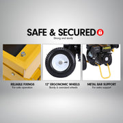 Ducar Wood Chipper Shredder Mulcher Garden 8hp Petrol Motor Upright Grinder - Yellow V240-WCP-Z05-YLBK