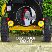 Ducar Wood Chipper Shredder Mulcher Garden 8hp Petrol Motor Upright Grinder - Yellow V240-WCP-Z05-YLBK
