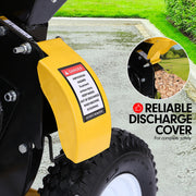 Ducar Wood Chipper Shredder Mulcher Garden 8hp Petrol Motor Upright Grinder - Yellow V240-WCP-Z05-YLBK