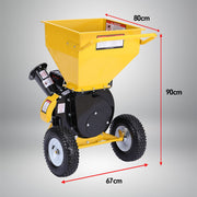 Ducar Wood Chipper Shredder Mulcher Garden 8hp Petrol Motor Upright Grinder - Yellow V240-WCP-Z05-YLBK