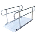 Kartrite 6ft Portable Aluminium Mobility Threshold Access Wheelchair Ramp w/ Handrails V240-WCR-01H-6FT-HND