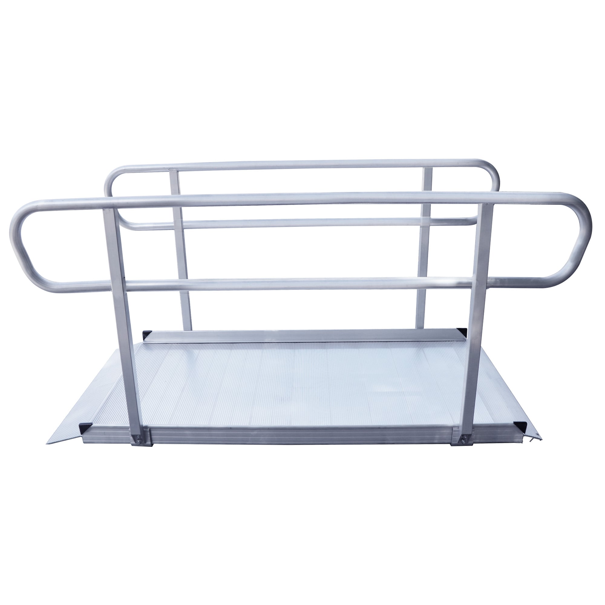 Kartrite 6ft Portable Aluminium Mobility Threshold Access Wheelchair Ramp w/ Handrails V240-WCR-01H-6FT-HND