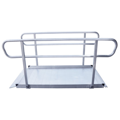 Kartrite 6ft Portable Aluminium Mobility Threshold Access Wheelchair Ramp w/ Handrails V240-WCR-01H-6FT-HND