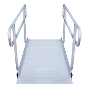 Kartrite 6ft Portable Aluminium Mobility Threshold Access Wheelchair Ramp w/ Handrails V240-WCR-01H-6FT-HND