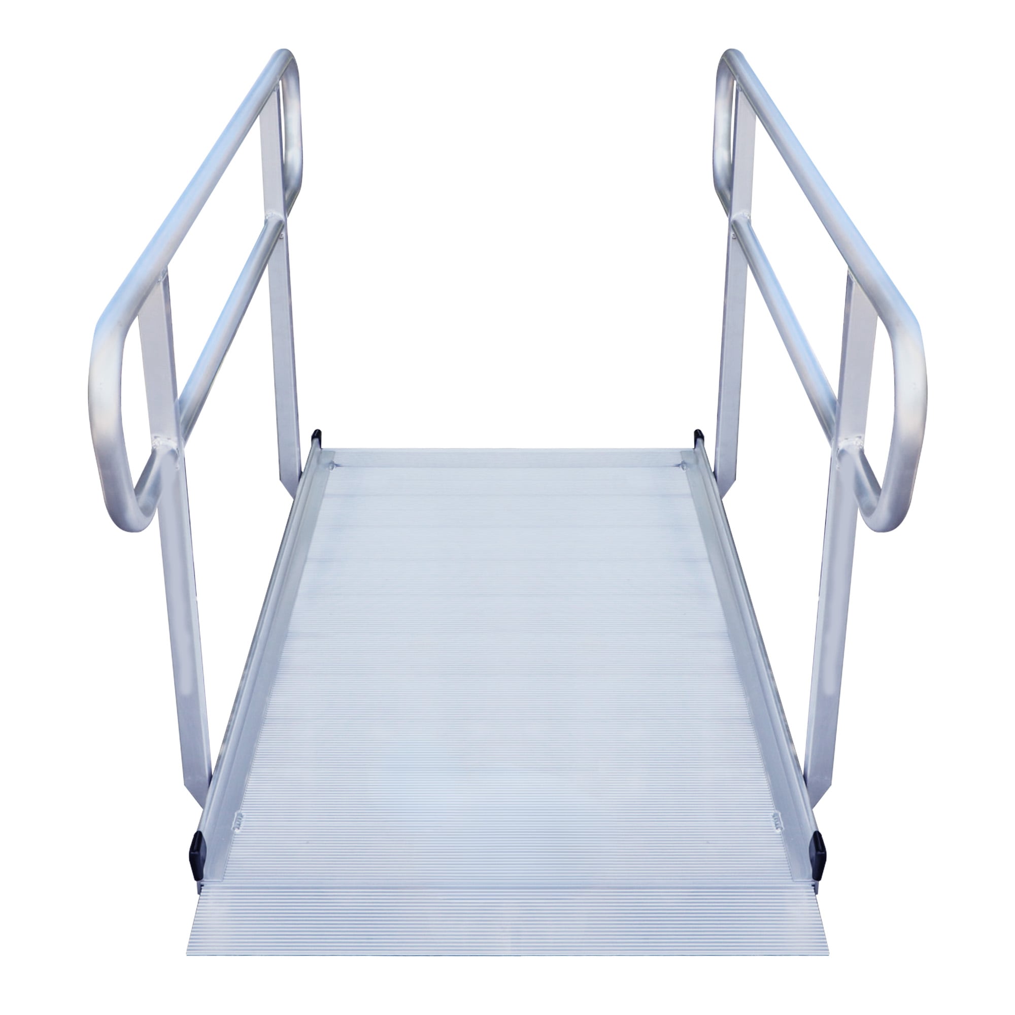 Kartrite 6ft Portable Aluminium Mobility Threshold Access Wheelchair Ramp w/ Handrails V240-WCR-01H-6FT-HND