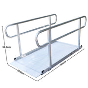 Kartrite 6ft Portable Aluminium Mobility Threshold Access Wheelchair Ramp w/ Handrails V240-WCR-01H-6FT-HND