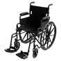 Orthonica New Steel Wheelchair In Black Foldable Lightweight Disability Aid Portable Heavy-duty 24-inch V240-WCR-MAS-025-BK