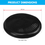 Powertrain Yoga Stability Disc Home Gym Pilates Balance Trainer Black V240-YGA-DSC-BK