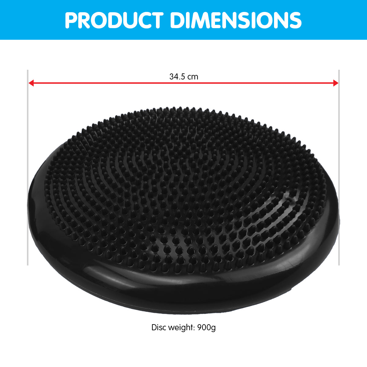 Powertrain Yoga Stability Disc Home Gym Pilates Balance Trainer Black V240-YGA-DSC-BK