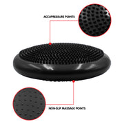 Powertrain Yoga Stability Disc Home Gym Pilates Balance Trainer Black V240-YGA-DSC-BK