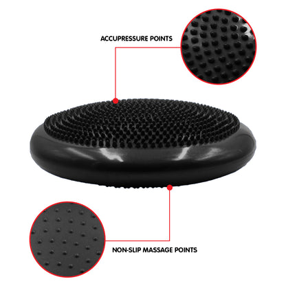 Powertrain Yoga Stability Disc Home Gym Pilates Balance Trainer Black V240-YGA-DSC-BK