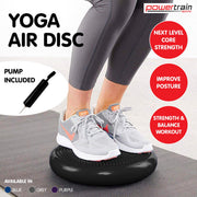 Powertrain Yoga Stability Disc Home Gym Pilates Balance Trainer Black V240-YGA-DSC-BK