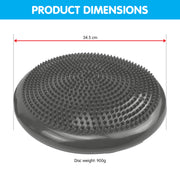Powertrain Yoga Stability Disc Home Gym Pilates Balance Trainer - Grey V240-YGA-DSC-GY
