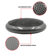 Powertrain Yoga Stability Disc Home Gym Pilates Balance Trainer - Grey V240-YGA-DSC-GY