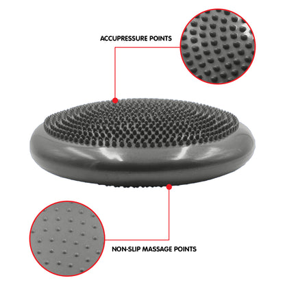 Powertrain Yoga Stability Disc Home Gym Pilates Balance Trainer - Grey V240-YGA-DSC-GY