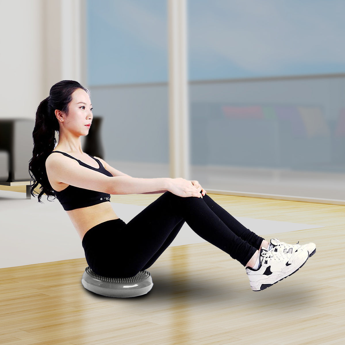 Powertrain Yoga Stability Disc Home Gym Pilates Balance Trainer - Grey V240-YGA-DSC-GY