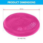 Powertrain Yoga Stability Disc Home Gym Pilates Balance Trainer - Pink V240-YGA-DSC-PK