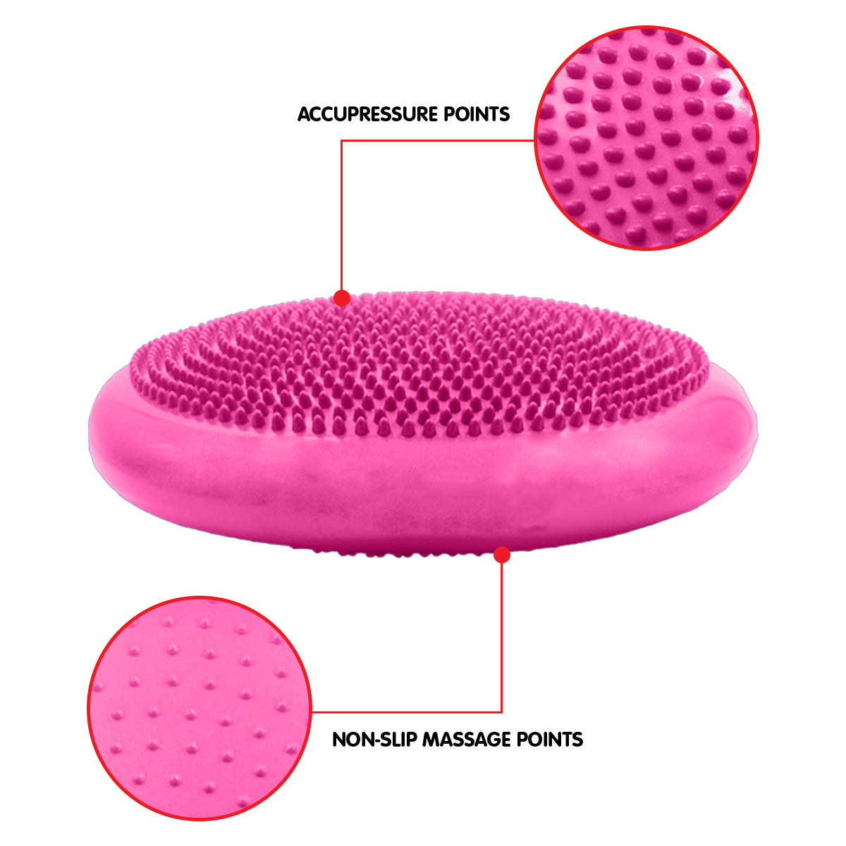 Powertrain Yoga Stability Disc Home Gym Pilates Balance Trainer - Pink V240-YGA-DSC-PK