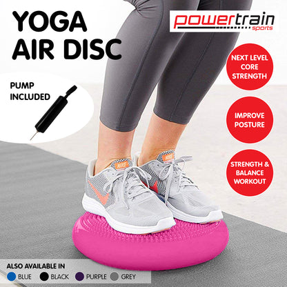 Powertrain Yoga Stability Disc Home Gym Pilates Balance Trainer - Pink V240-YGA-DSC-PK