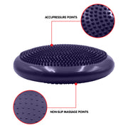 Powertrain Yoga Stability Disc w/ Pump Home Gym Pilate Balance Trainer - Purple V240-YGA-DSC-PU