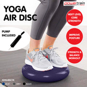 Powertrain Yoga Stability Disc w/ Pump Home Gym Pilate Balance Trainer - Purple V240-YGA-DSC-PU