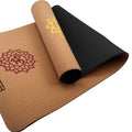 Powertrain Cork Yoga Mat with Carry Straps Home Gym Pilates - Chakras V240-YM-CRK-MPT